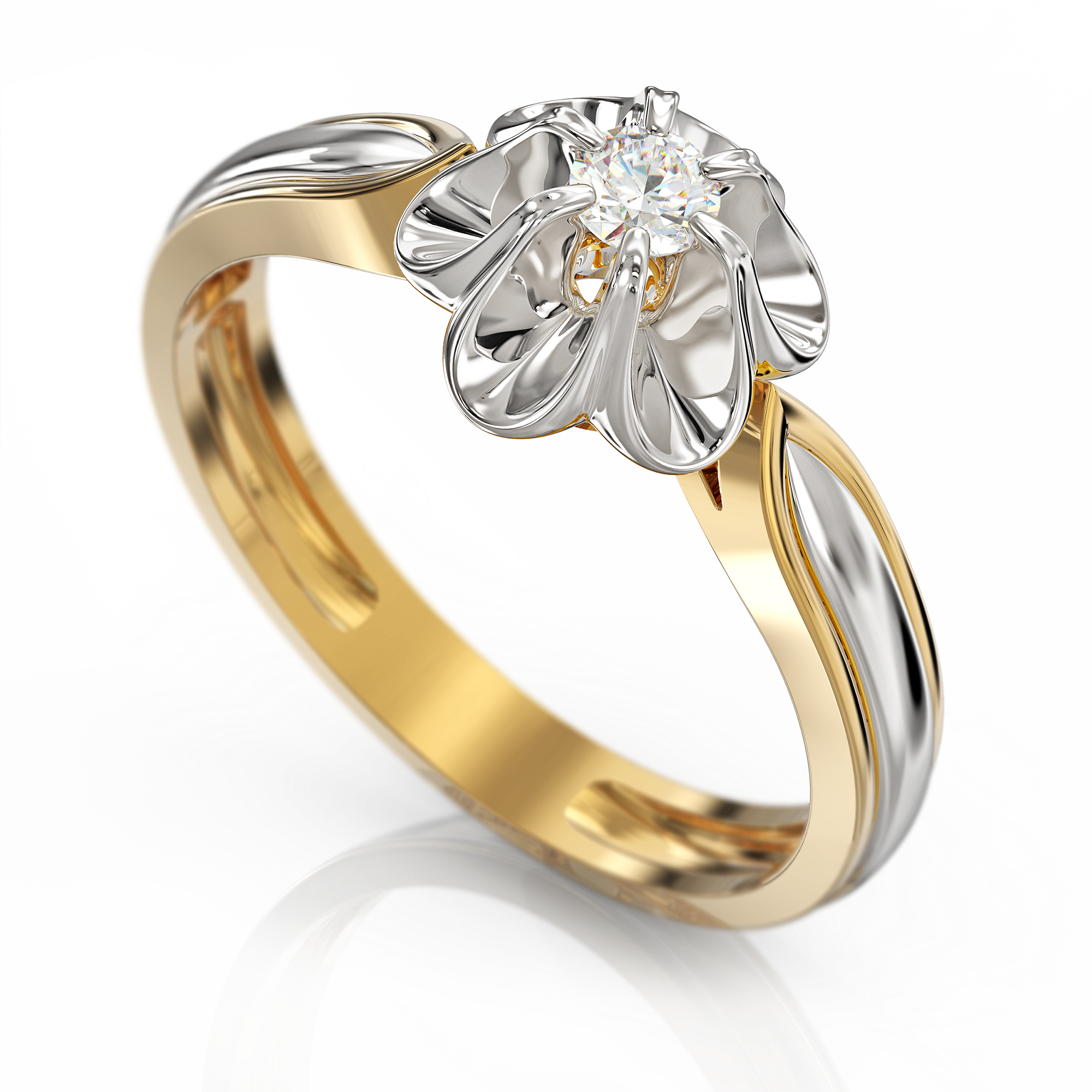 Кольцо с бриллиантом в золоте